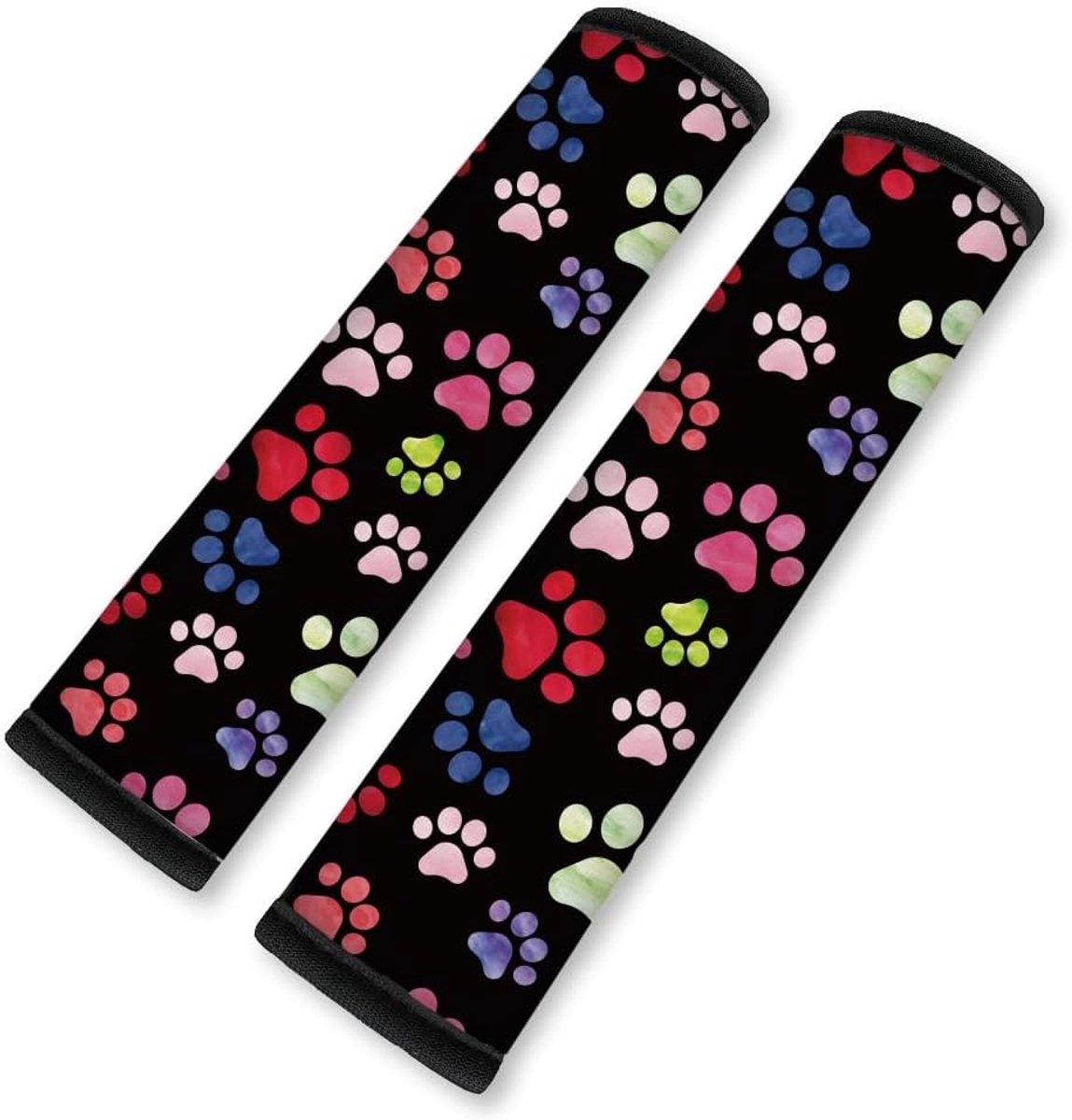 Zachte Autogordel Pads met Schattige Hondenpootprint - Comfortabele Schouderkussens voor Veiligheid, Geschikt voor Alle Auto's en Rugzakken