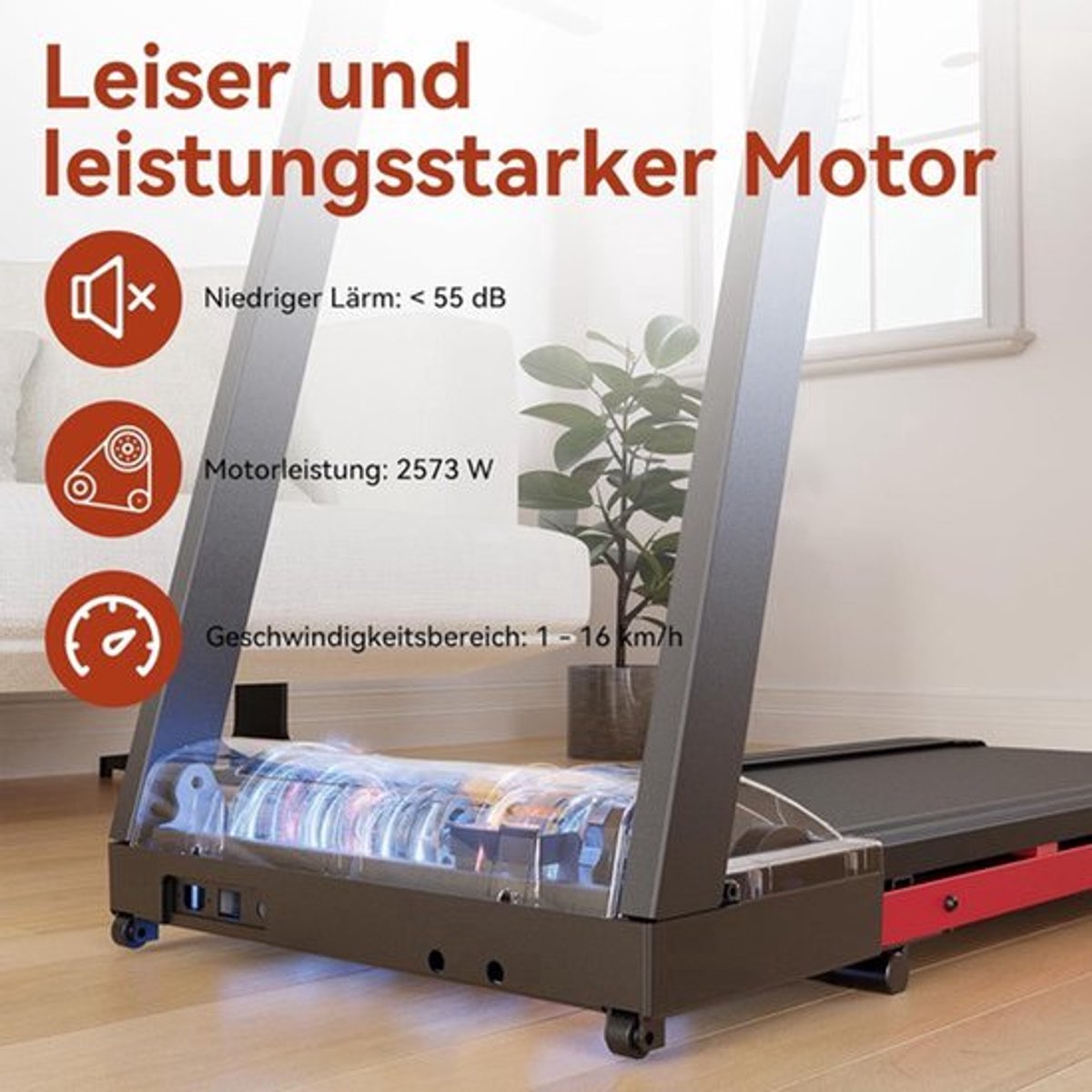 Loopband Opvouwbaar - 3.5 HP Motor - 112x42 cm Loopvlak - Elektrisch - Voor Thuisgebruik - Walkingpad