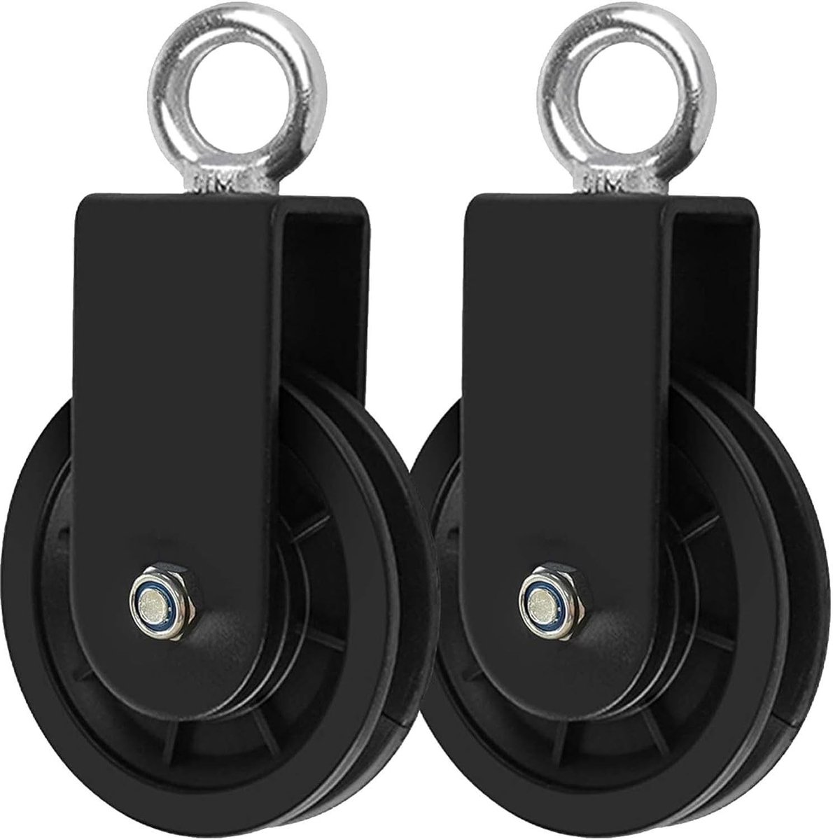 360° Kabelpulley met U-beugel voor DIY, Gym en Fitness - Verstelbare Kabelrol voor Touwen, Set van 2