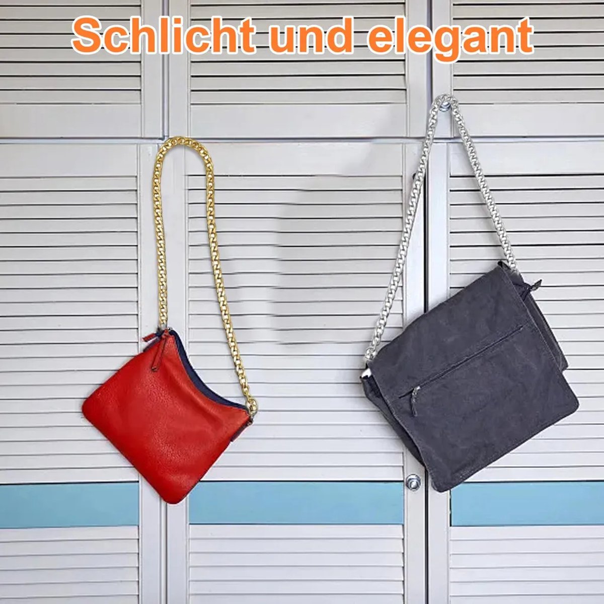 6-delige set, inclusief een schoudertas en ketting (40/80/120 cm)