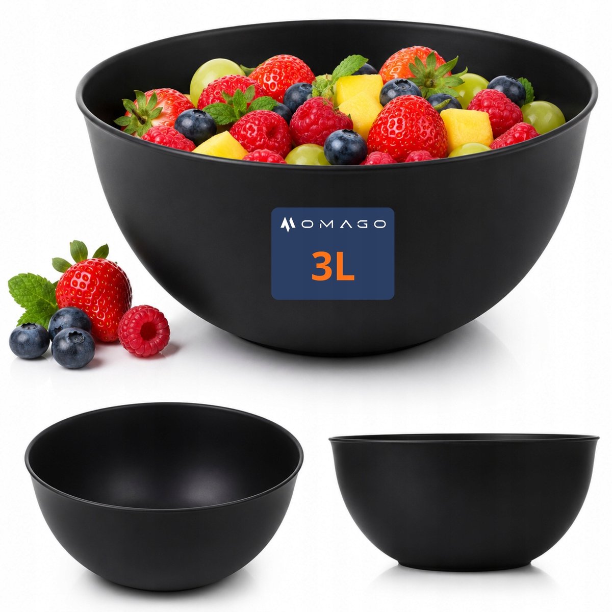 Universele Keukenkom 3L - 23cm - Duurzaam Plastic - Zwart
