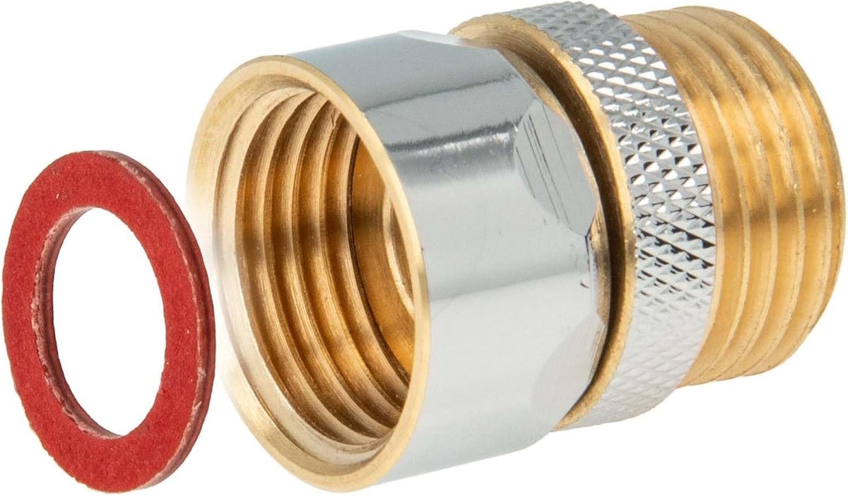 Omschakelklep douche - Verchroomd Messing - 1/2 Inch - Verdraaibeveiliging voor Handdouches en Doucheslangen