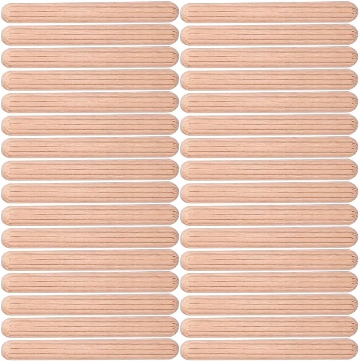 100 Stuks Houten Dowel Spijkers 6 x 50 mm voor Houtbewerking, DIY Projecten en Meubelmakerij
