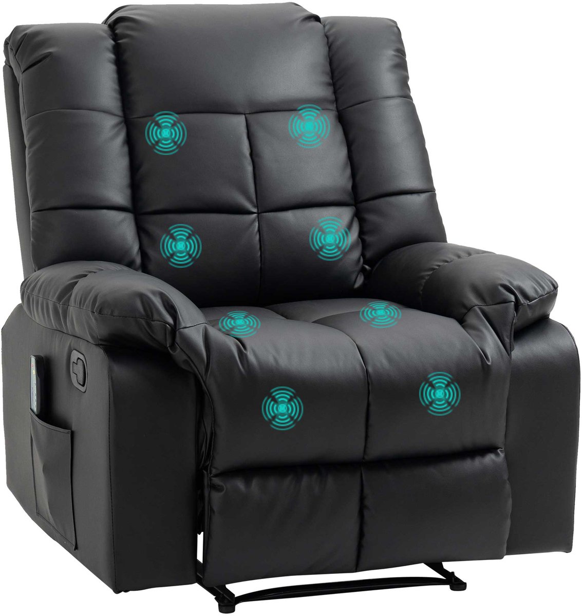 HOMCOM Massagestoel met 8 Vibratiepunten Zwart - HOMCOM - €379,90