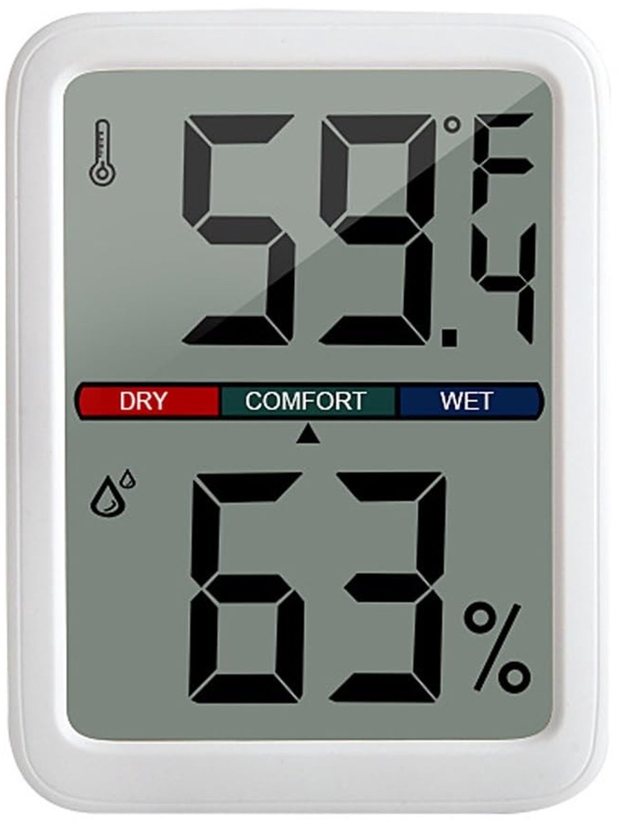 Digitale Thermometer en Hygrometer met Groot LCD Scherm voor Temperatuurmeting in Huizen en Kassen
