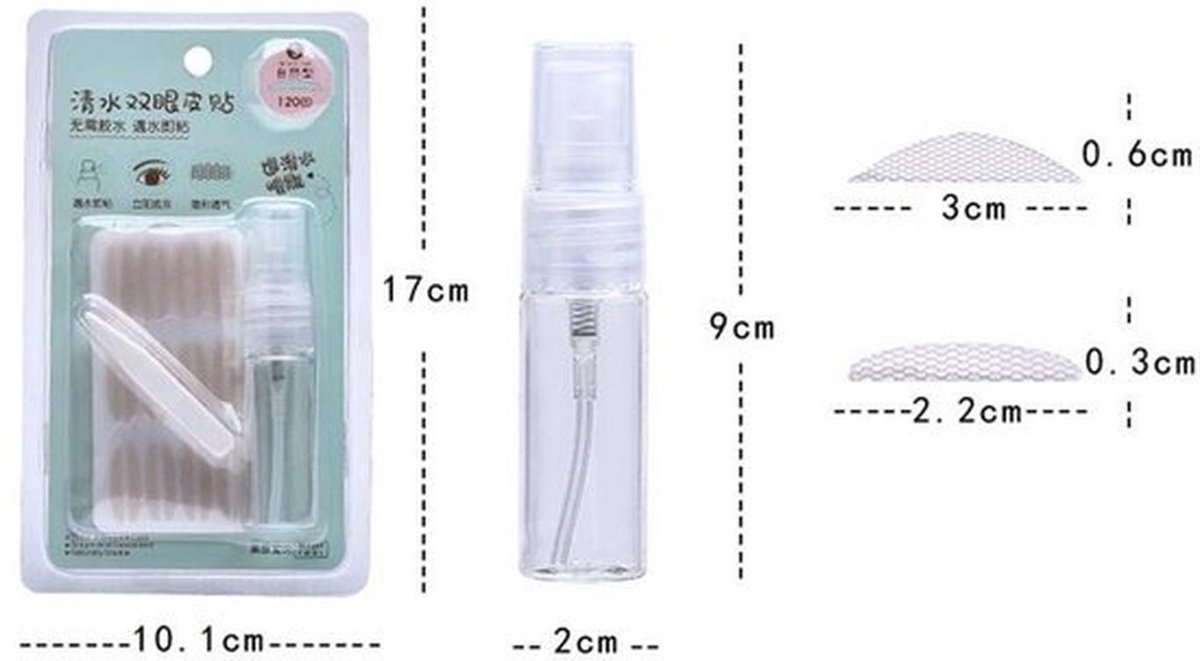 - Onzichtbare dubbele ooglidstickers - Ooglift tape - Waterdicht en natuurlijk - Sluiplid tape - Geschikt voor dames - 40 stuks