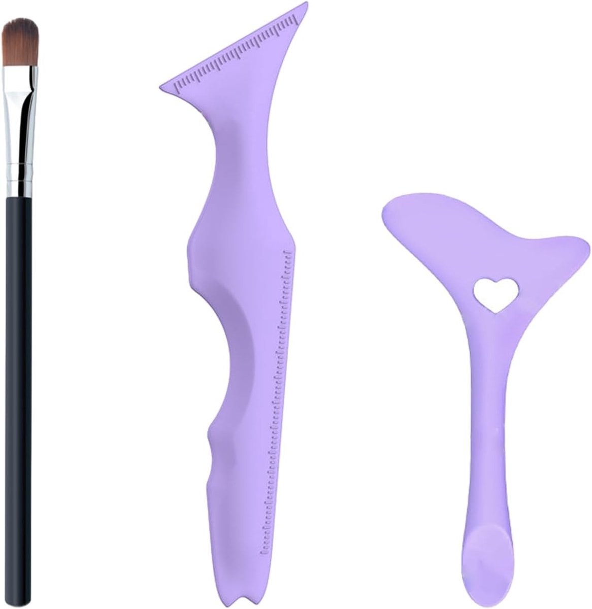 Eyeliner en Oogmake-up Tools Set met Winged Template, Silicone Applicator en Borstel voor Perfecte Ogen