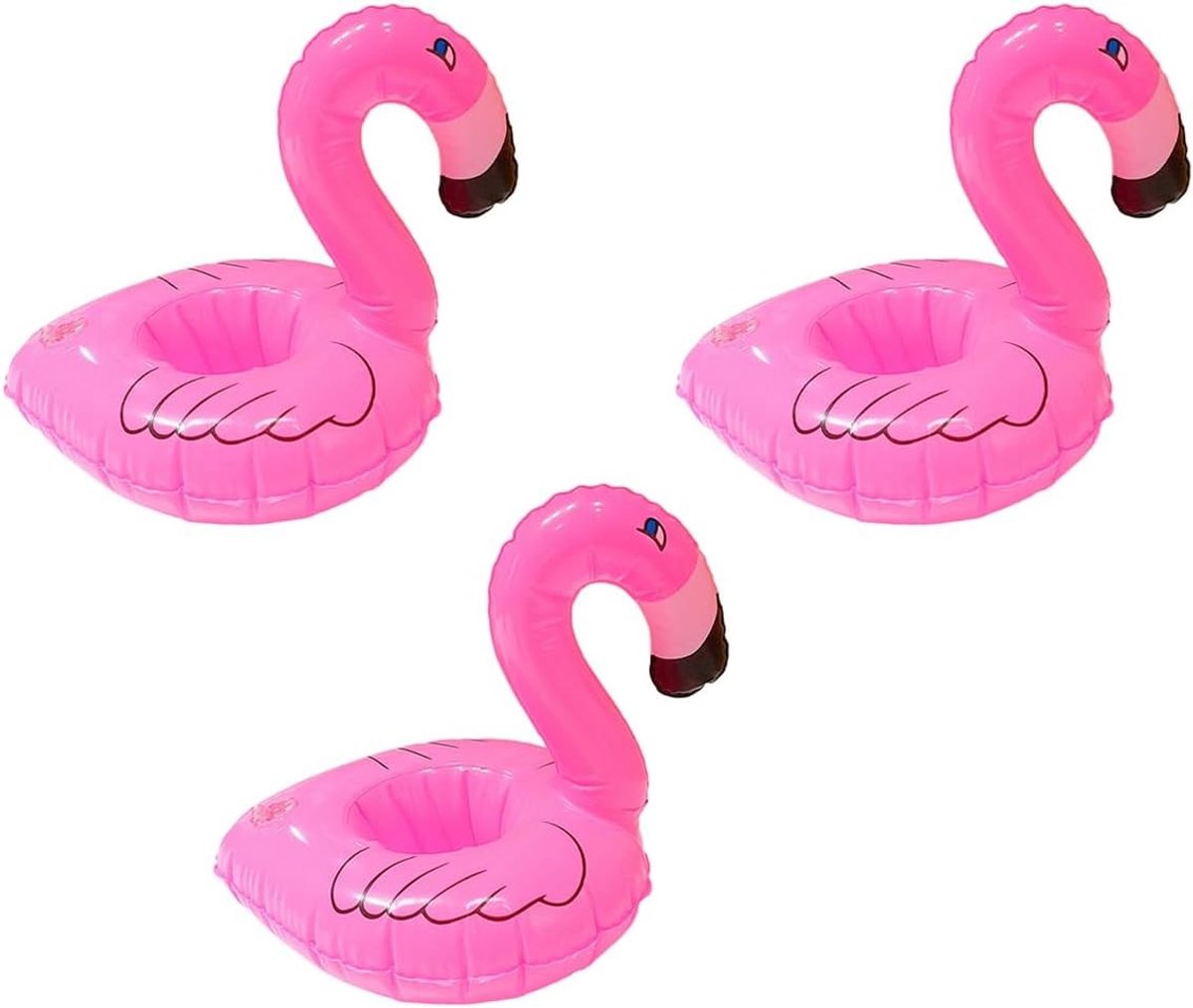 Opblaasbare Flamingo Drinkhouder voor Water en Drankjes - Creatieve en Leuke Cup Holder voor Zwembad en Strand