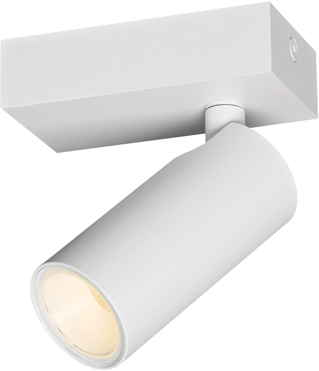 Xia opbouwspot, 1 lichtpunt, kantelbaar, IP44, wit, geschikt voor GU10-lamp (excl. lichtbron), dimbaar