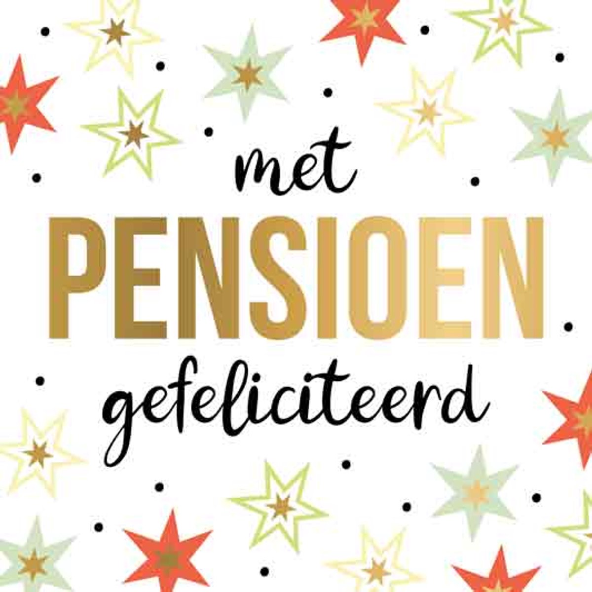 Wenskaart Daisy XL - Pensioen Gefeliciteerd - met Envelop