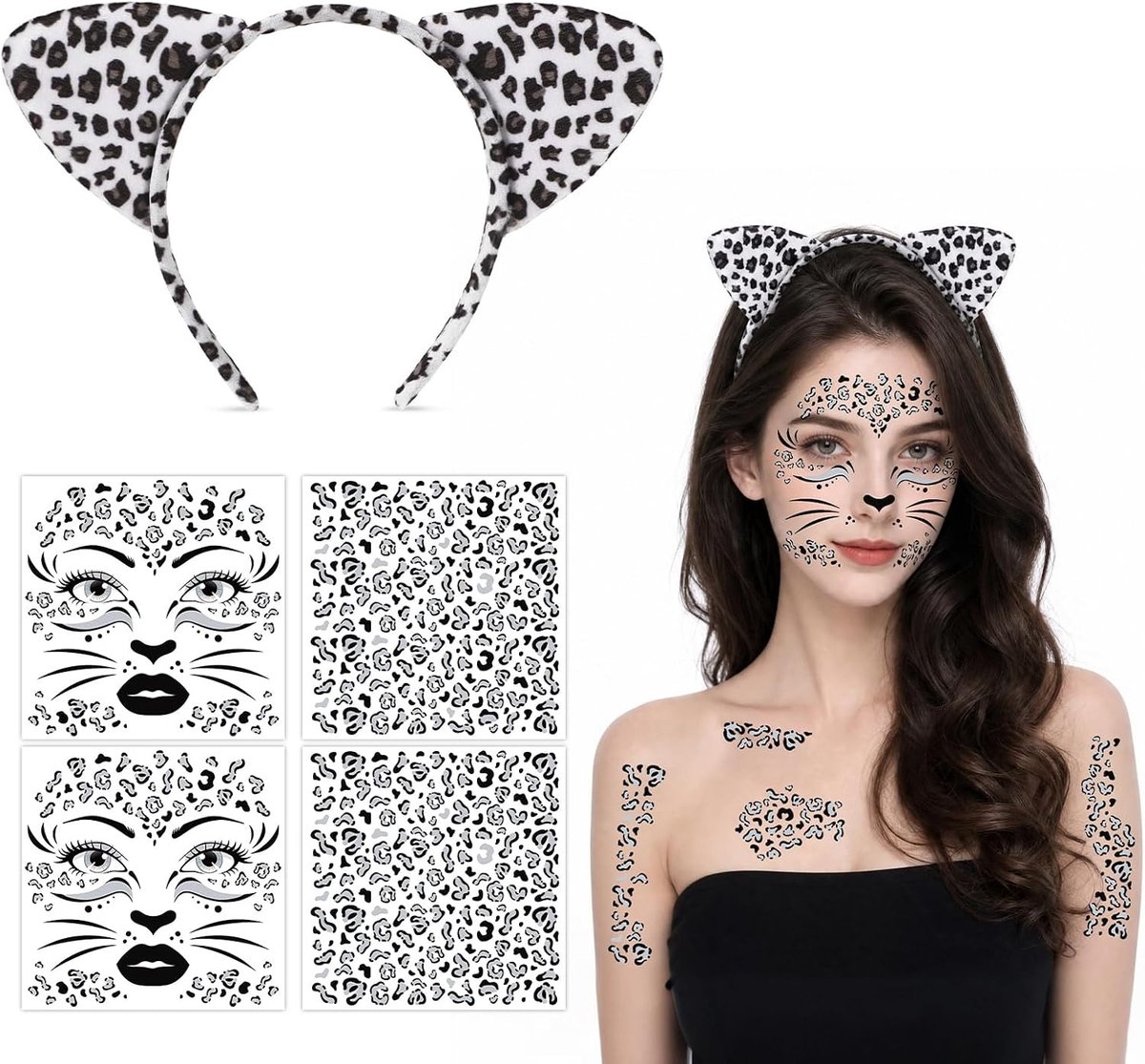 Luipaardkostuum voor Halloween, dierenkostuum voor volwassenen en kinderen, feestoutfit voor themafeesten