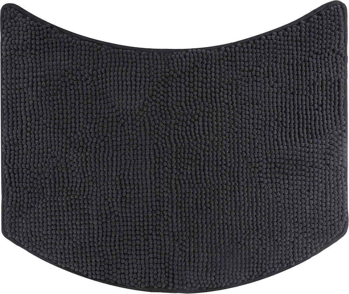 Badmat - Chenille - Antislip - Machinewasbaar - Antraciet