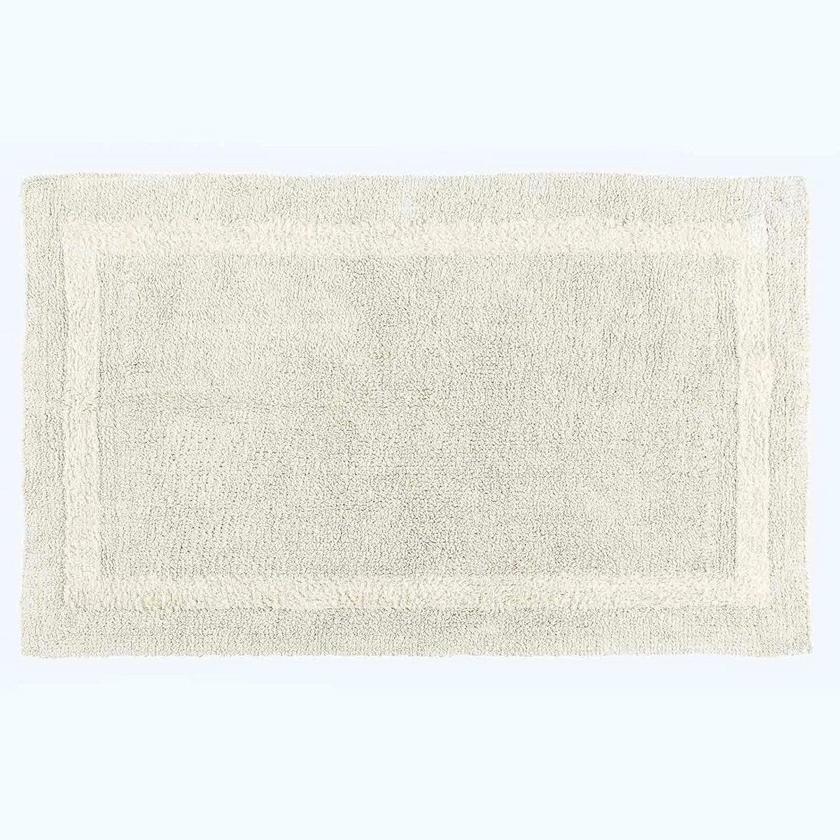 Badmat - 70 x 120 cm - 100% katoen - Antislip - Machinewasbaar - Crème