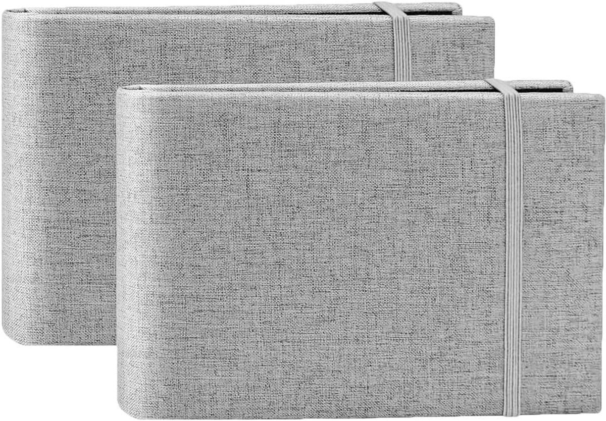 2-Pack Fotoboeken 15x10 cm voor Kleine Foto's, 100 Pockets per Album voor Verjaardagen, Bruiloften en Familie Reisherinneringen