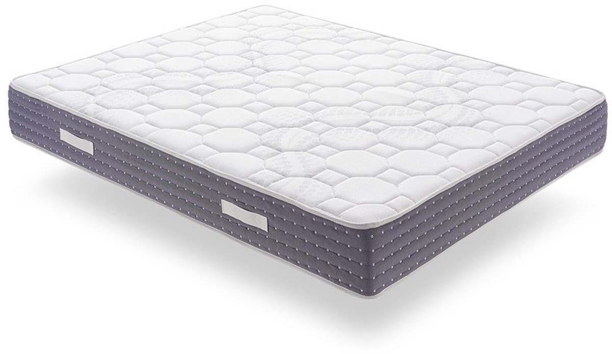 Matris Matras met veren en traagschuim 80 x 190 Memory Nature hoogte 30 cm +/-2 met visco-gel + supersoft van Matris Blanco