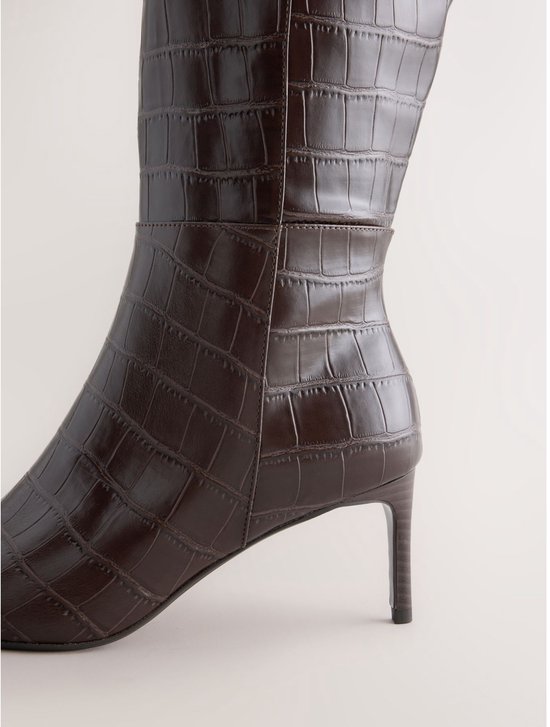 Next - Dames - Forever Comfort® knielaarzen met puntneus - Bruin