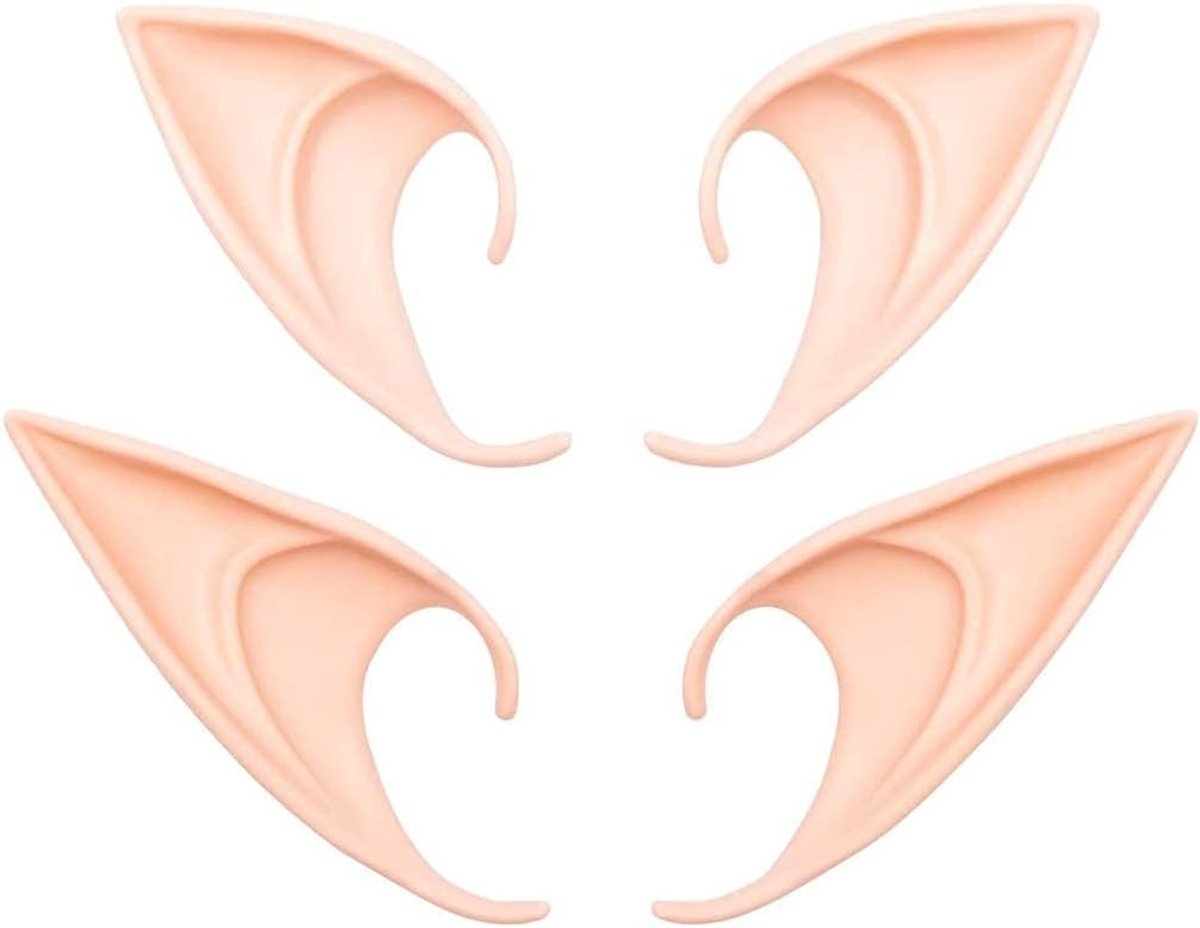 Puntige en Zachte Elf Oren voor Cosplay, Halloween, Feest en Kerst (2 stuks/set)