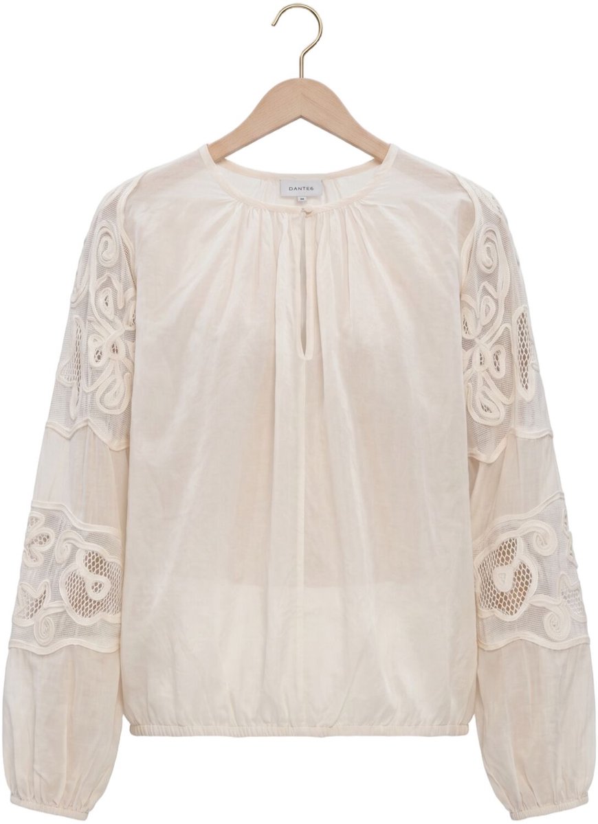 DANTE6 Ulala Embroidered Blouse Blouses Dames - Gebroken wit - Maat 42