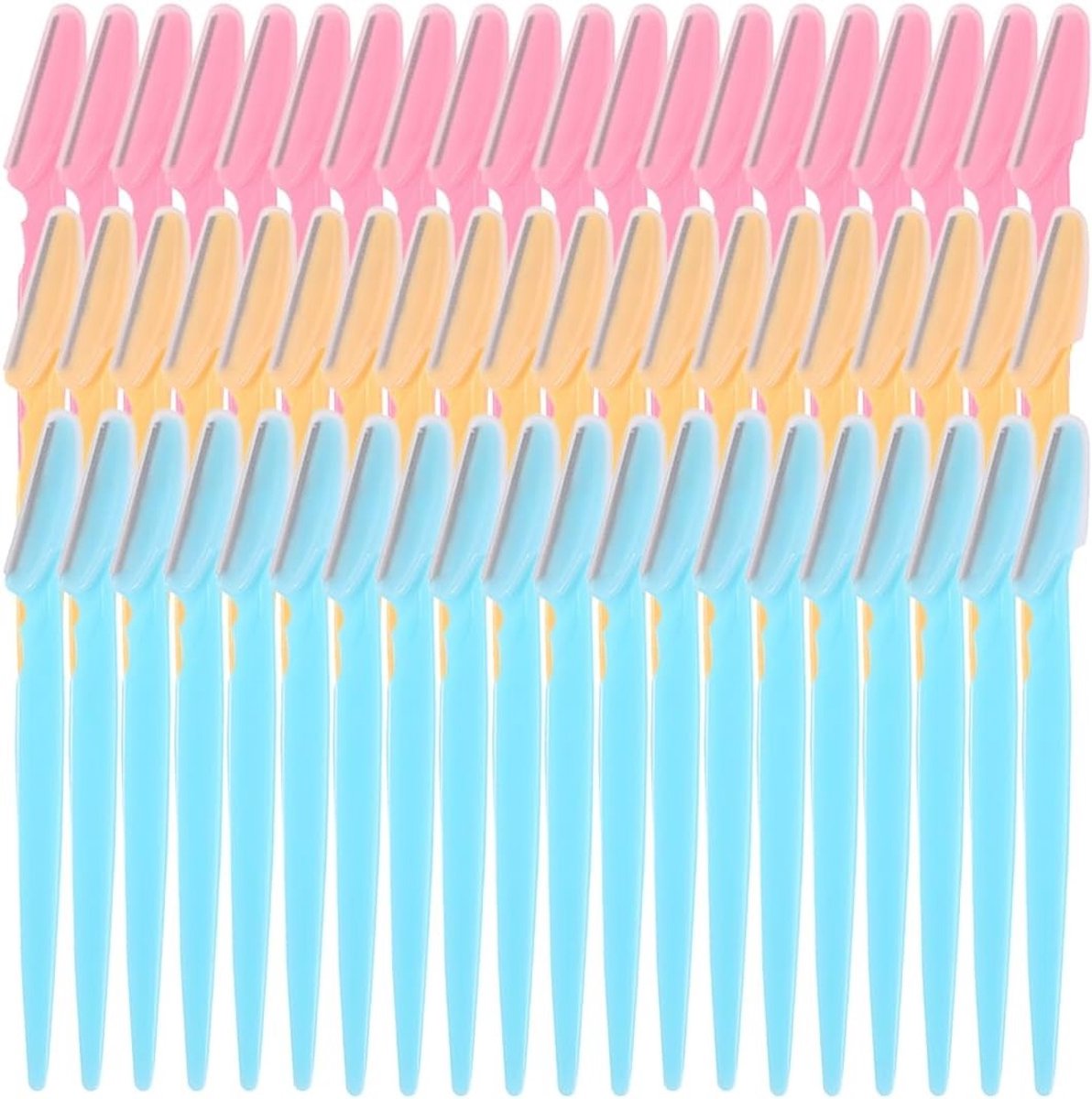 60 Stuks Gezichts- en Wenkbrauwscheermesjes voor Vrouwen, Veilig en Pijnloos Haarverwijdering Trimmer