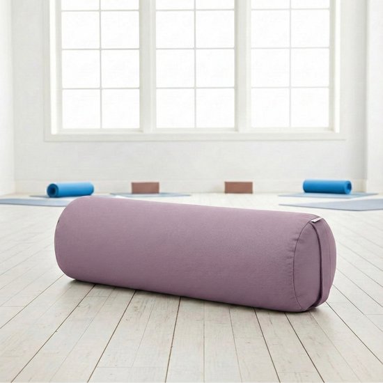 Yoga-Bolster yin - round - Samtosha raspberry Meditatiekussen YOGISTAR van YOGISTAR — afbeelding 2