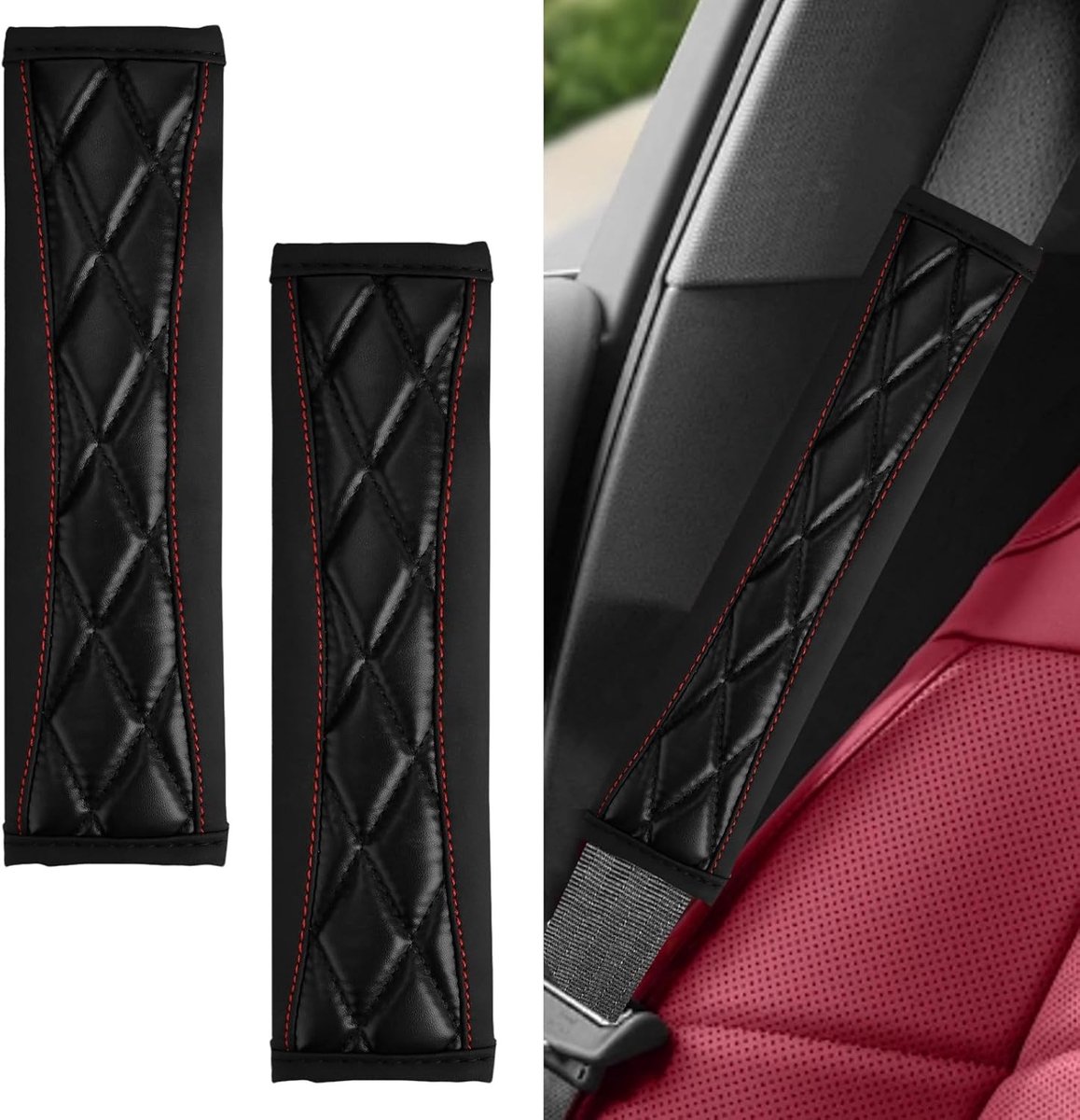 Zachte Autogordel Kussens voor Volwassenen en Kinderen, Universele Bescherming, Comfortabele Schouderpads en Veiligheid voor Auto's