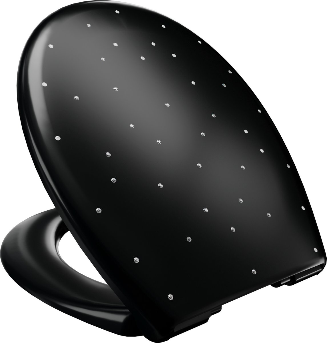 Luvett S100 - WC-bril - Glitter - Dubbele Softclose - Afneembaar - 3 Montagevarianten - Duroplast