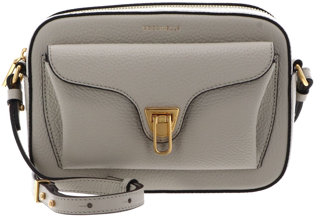 COCCINELLE Leren schoudertas Beat Soft Camera Bag Eucalipto groengrijs
