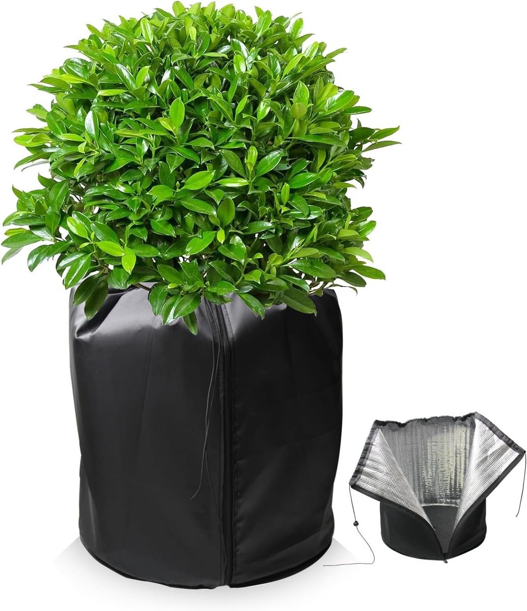 Thermische Beschermtas voor Potplanten, Winterbescherming met Koord, Ideaal voor Buitengebruik (45 x 55 cm)