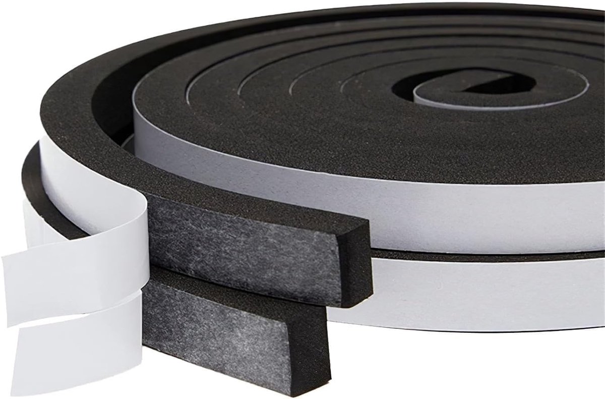 Effectieve Schuimafdichtingstape, 15 mm Breed x 5 mm Dik, 5 m Lengte, Ideaal voor Deuren, Ramen en Geluiddemping