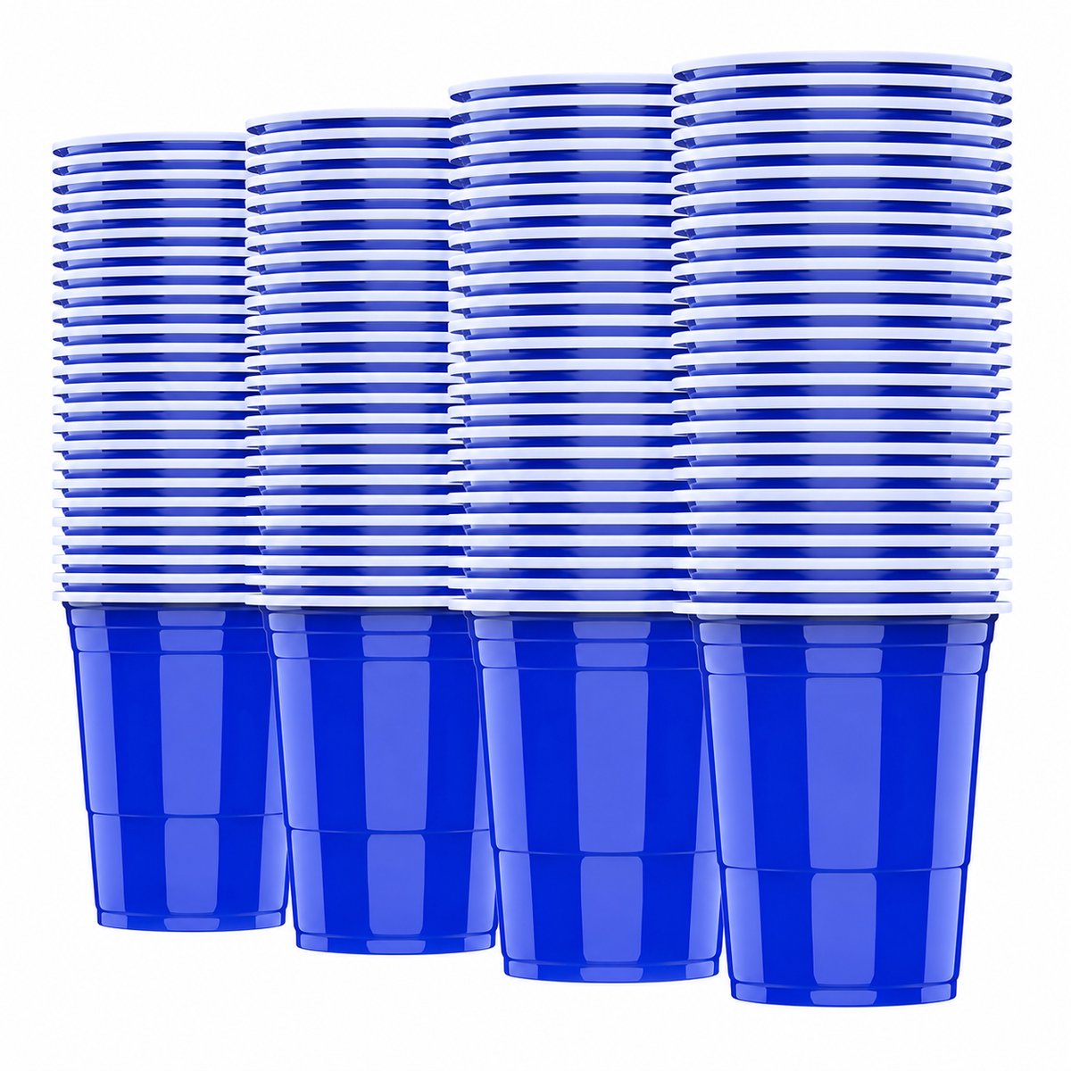 Somstyle Beerpong Bekers - 100 Stuks - Party Cups 500 ML - Beer Pong Set - Blauw