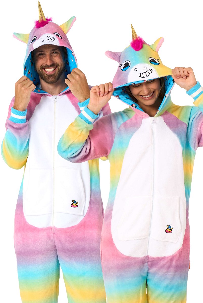 OppoSuits Unicorn Onesie - Unisex - Carnaval- en Halloweenkleding - Chill Pak - Meerkleurig - Maat: M