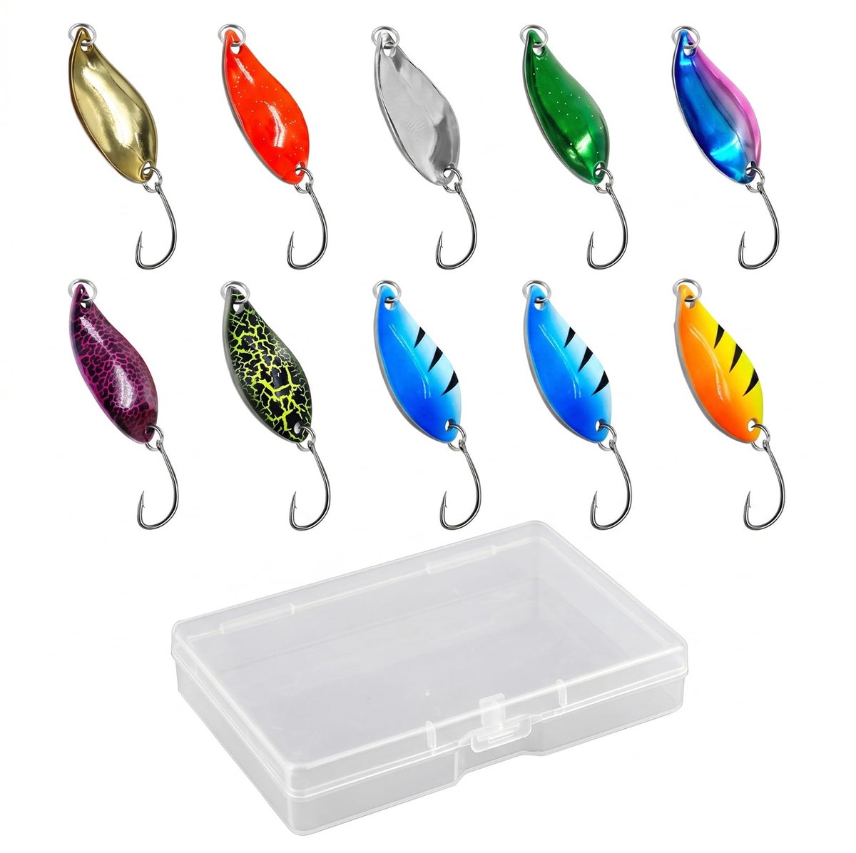 10 Stuks Kunstaas Spoons - Voor Forel, Baars, Snoek en Snoekbaars