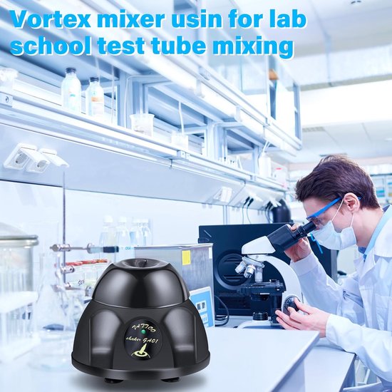 Mini Vortex Mixer - Elektrische Schudder - Vloeistoffen Mengen - Krachtige 5200 RPM - Tot 50 ml - Zwart — afbeelding 5