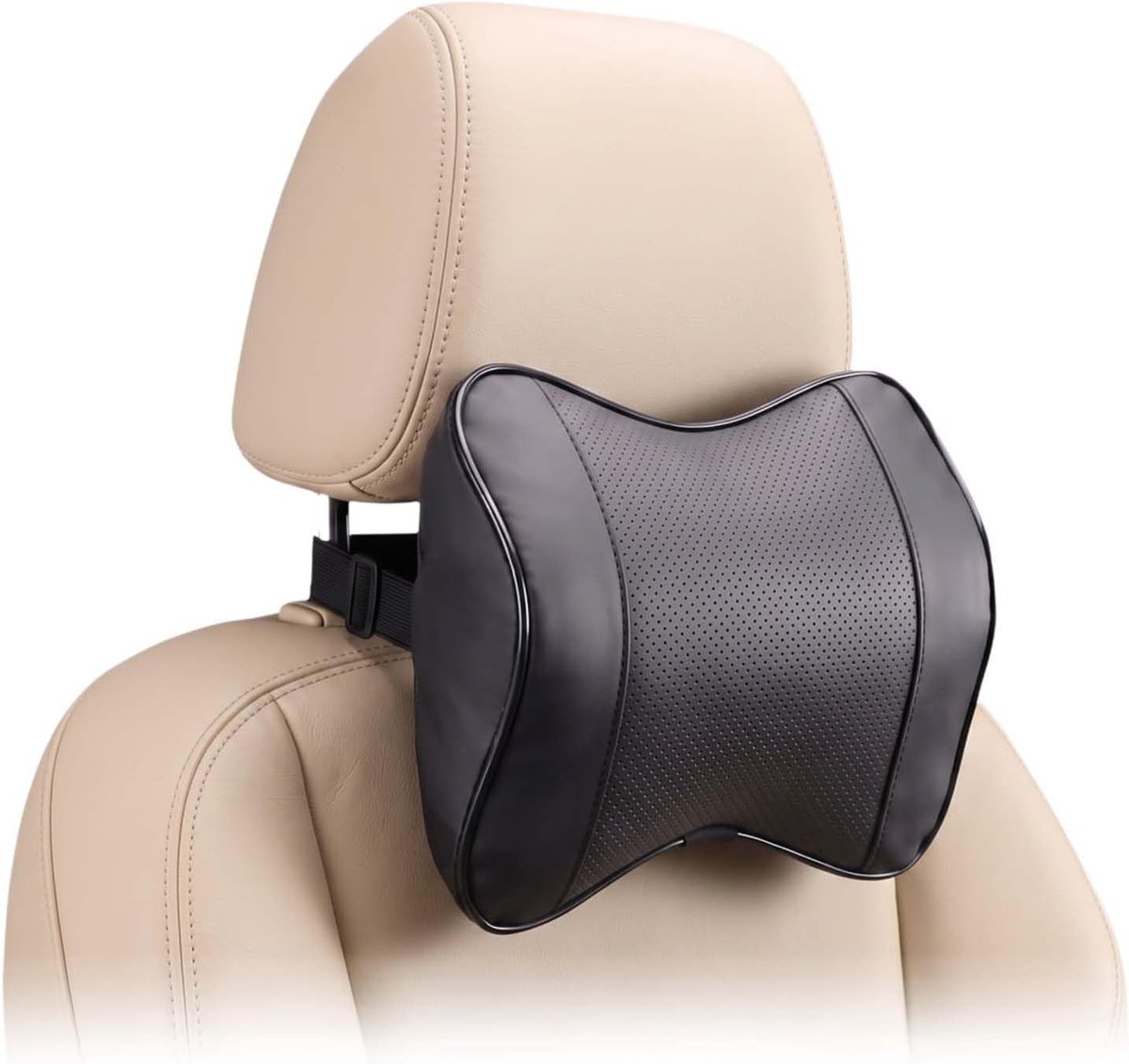Ergonomisch Auto Hoofdkussen voor Neksteun, Ideaal voor Autozitplaatsen, Comfortabel en Ondersteunend Kussen voor Lange Rit