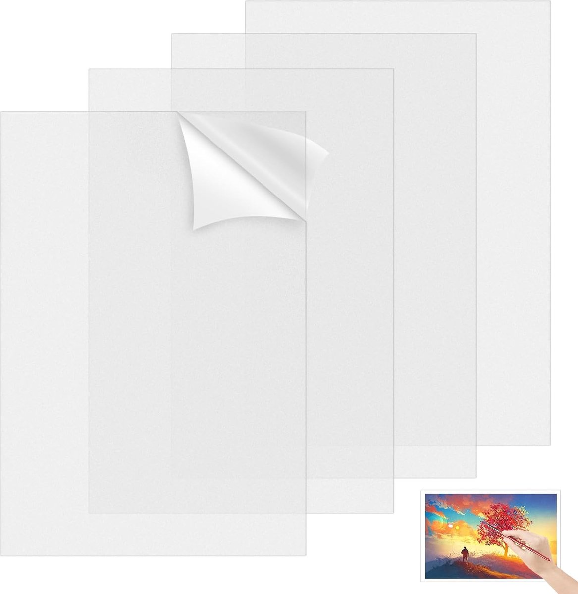Transparante acrylplaten 20 x 30 cm - 4 stuks - 2 mm dik - Ideaal voor knutselen, decoratie en modellenbouw