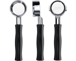 Bodemloze portafilter - 57 mm - Zwart geanodiseerd aluminium handvat