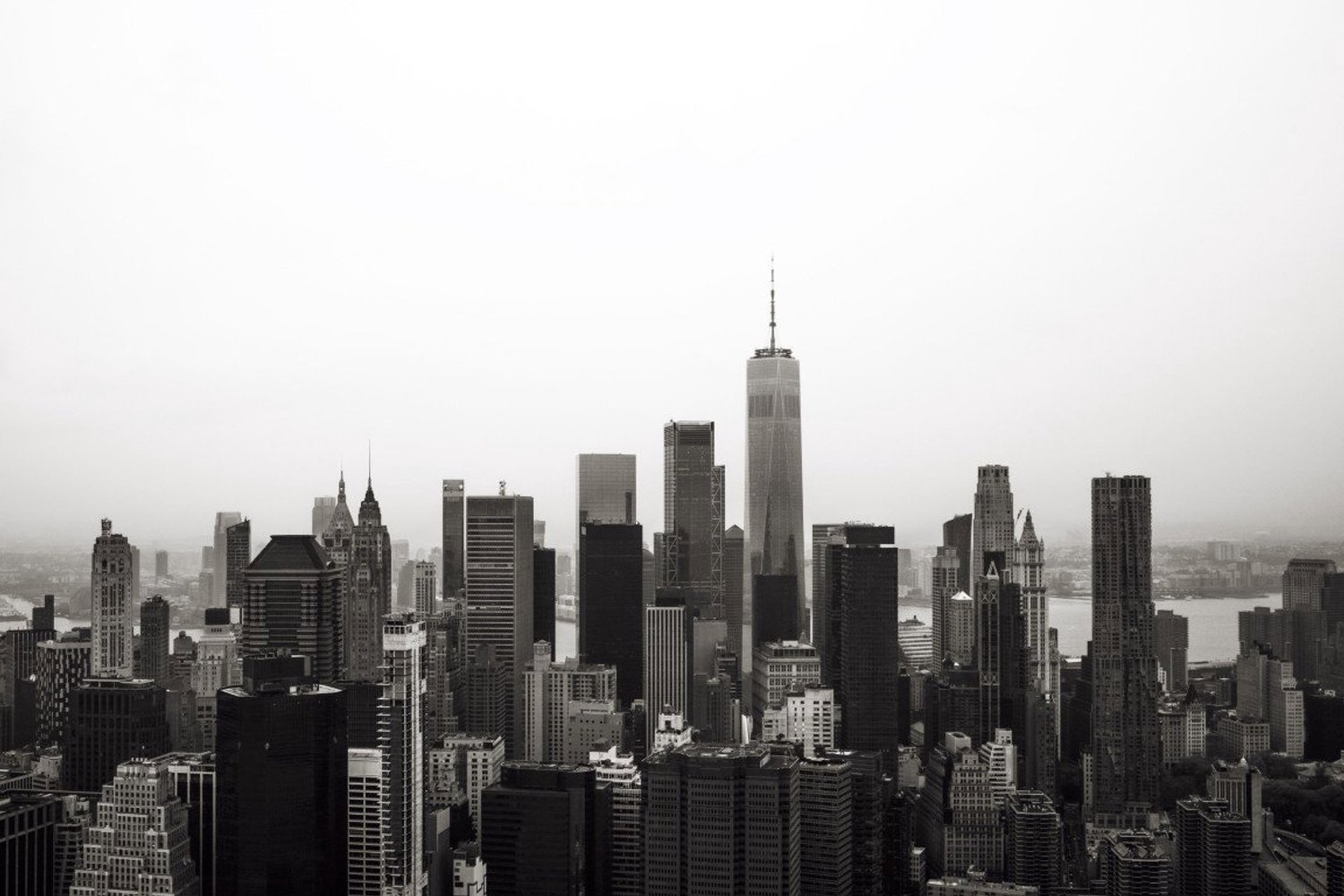 Vgdesign New York skyline zwart wit 130x70 cm tuinposter banner VGDesign onbekend