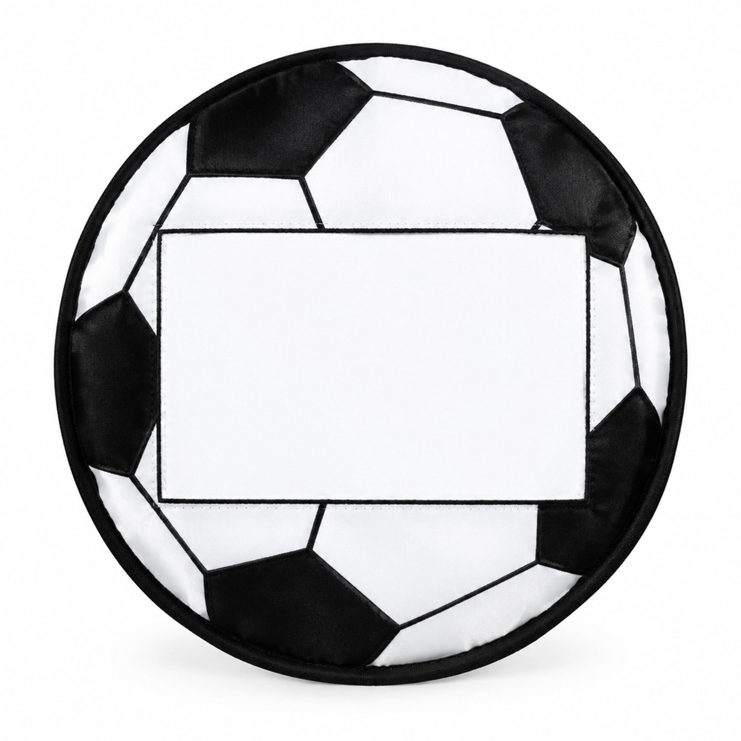 SWGOTA Set van 4 grenenhouten sportfotolijsten, voetbal, basketbal, honkbal en volleybal, diameter 20,5 cm, voor foto's van 6 x 4 inch, met achtersteun, in vouwdoos Zwart
