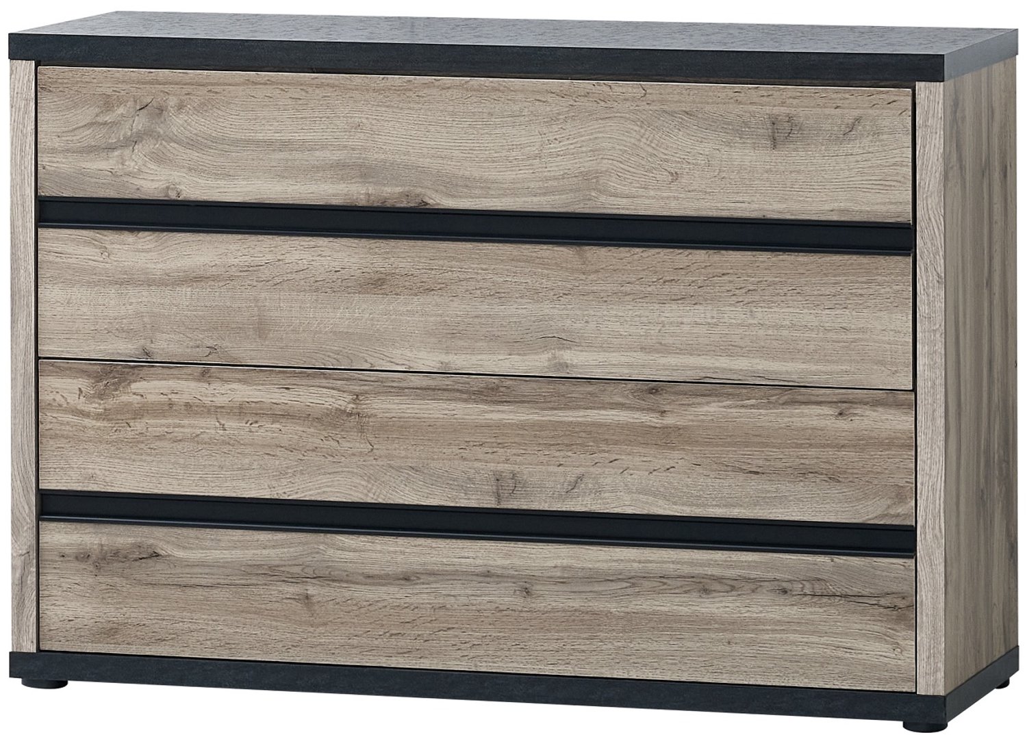 oosterlynck Ladekast Elvira 110 cm met 2 laden - Canada eik Canada eik met donkere accenten