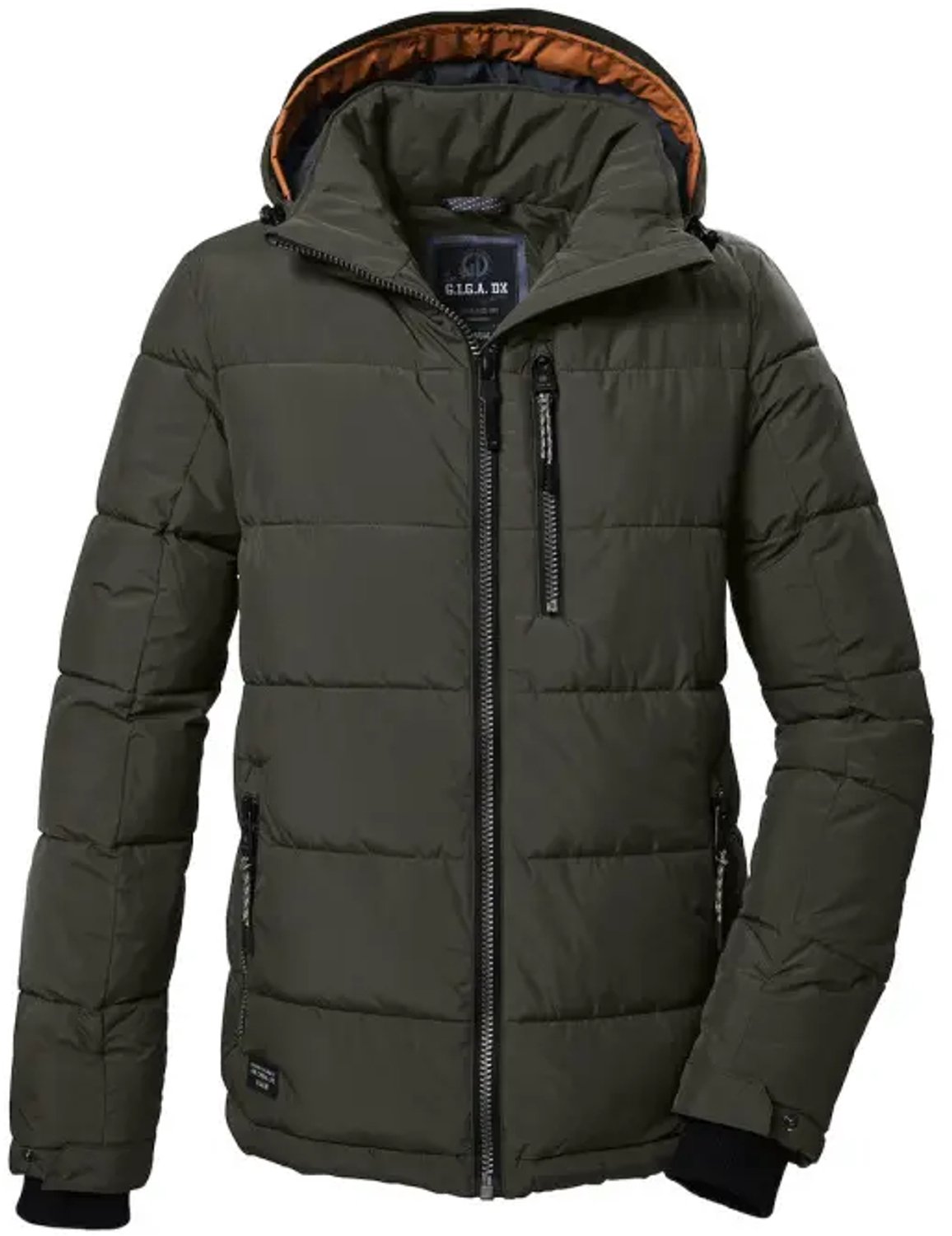 Gevoerde jas met capuchon Killtec GW 27 Donker Olijfgroen