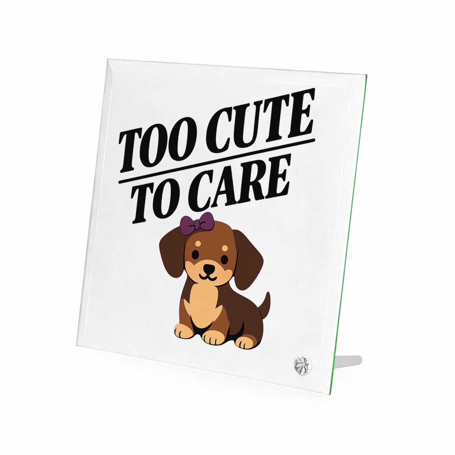 Mr Cadeautjes Glasframe 20 x 20 - design Eigenzinnige quoteprint met een andere huisdierheld en een s | cadeau Wit