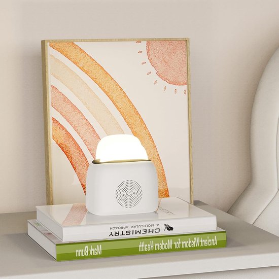 Baby Slaaplicht - Nachtlampje Met Geluid - Multifunctioneel Apparaat - 6 Slaapgeluiden - Bluetooth Speaker - ABS Kunststof - Dimbaar Licht - Reisvriendelijk Design - 1 Stuk van Longziming — afbeelding 2