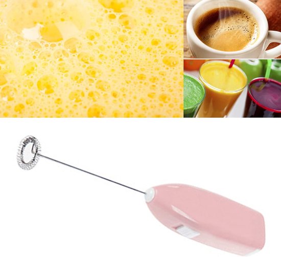 Draadloze elektrische handmixer, compacte keukenmixer op batterijen, gemaakt van metaal en kunststof, geschikt voor thuis- en hotelgebruik. Mini elektrische handmixer (kunststof + metaal). — afbeelding 5