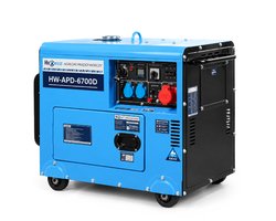 HEXWELT HW-APD-6700D Stroomaggregaat - Diesel Aggregaat Generator - 5000 W - 230/400 V - AVR