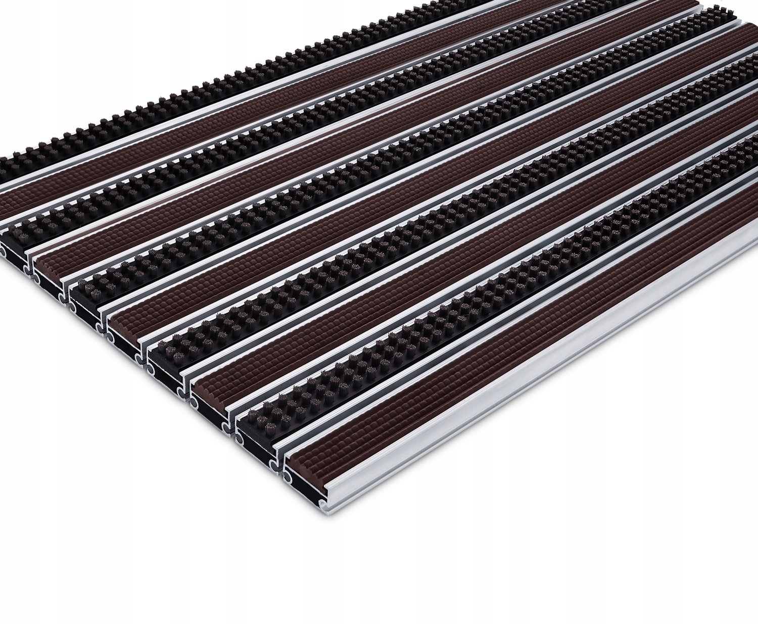 Polentex Aluminiene Systeem Wisser Mat Rubber/Borstel 100x80 cm