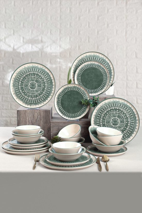 Keramika Serviesset - Maya - 24 delig - 6 persoons - Stoneware — afbeelding 2