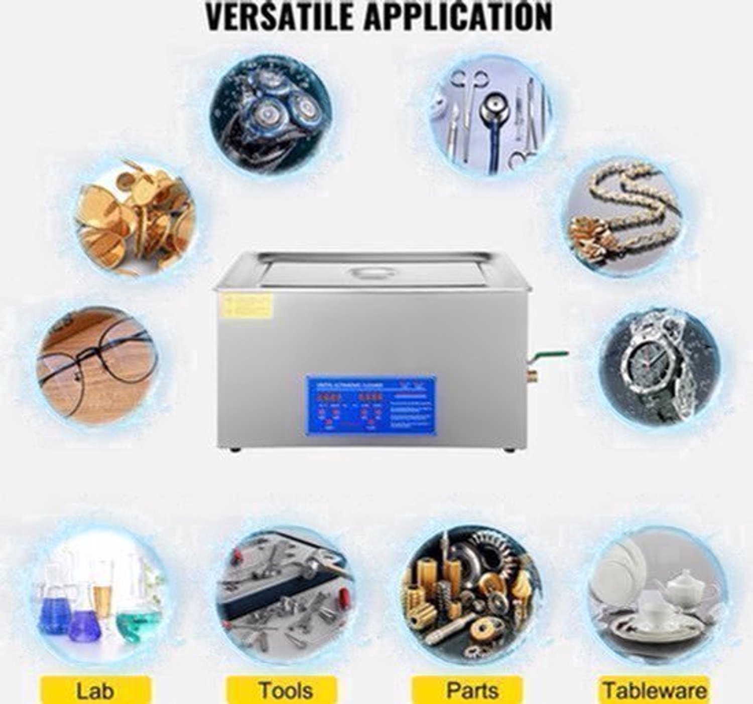 Ultrasoon Reiniger - 3L - Ultrasoonbad - Reinigingsbad - Reinigingsbak - Ultrasone Reinigingsmachine - Ultrasoonbak - Ultrasonic Cleaner - beste Reinigings Trilbad - Sieraden bad Bak - Pedicure Badje - Brillen Apparaat
