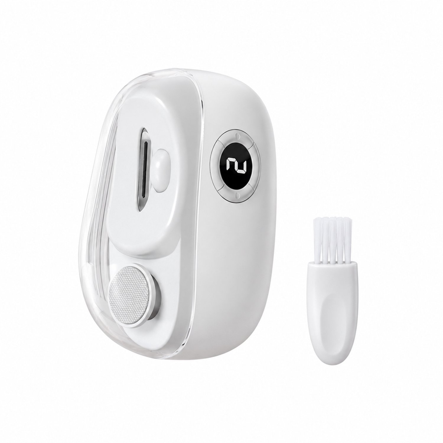 Elektrische nagelknipper en nagelvijl - 2-in-1 - voor dagelijks thuisgebruik - wit - met borstel
