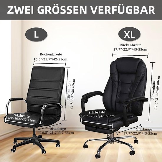 Gaming Stoelhoes met Armleuningen, Verwijderbare Elastische Velours Hoes voor Kantoorstoel, Computerstoel en Draaisteel (Grijs, Groot) - Bescherming, Comfort, Stijl — afbeelding 3
