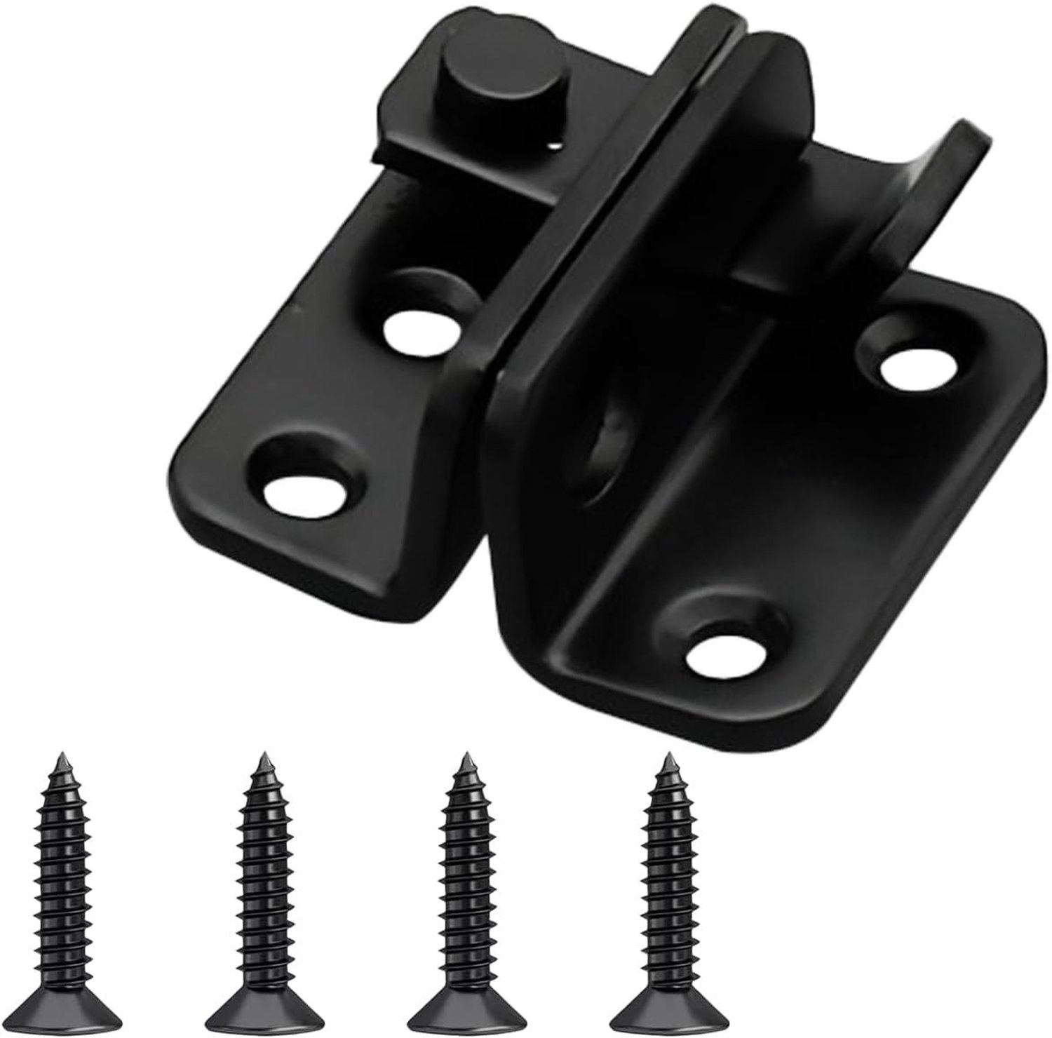 RVS Deursloten in Mat Zwart voor Buiten, Vintage Decoratieve Latch Lock voor Houten Poorten en Garages, Ideaal voor Tuin en Schuur